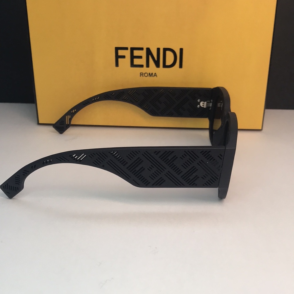 New FE40113i 02A FENDI FE40113I Shadow rectangle-frame acetate sunglasses - Picture 8 of 13